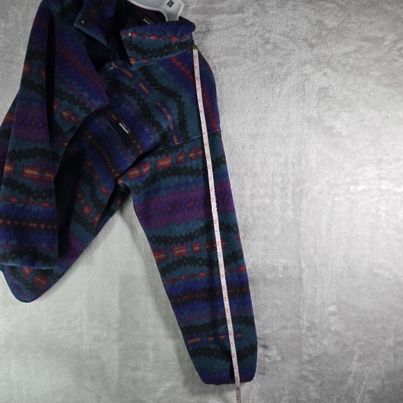 Patagonia Synchilla Snap-T Sacajawea Bluegrass Aztec Men Size Large Blue Vtg USA - Picture 10 of 11